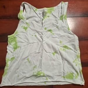 green Tie dye Tank Top